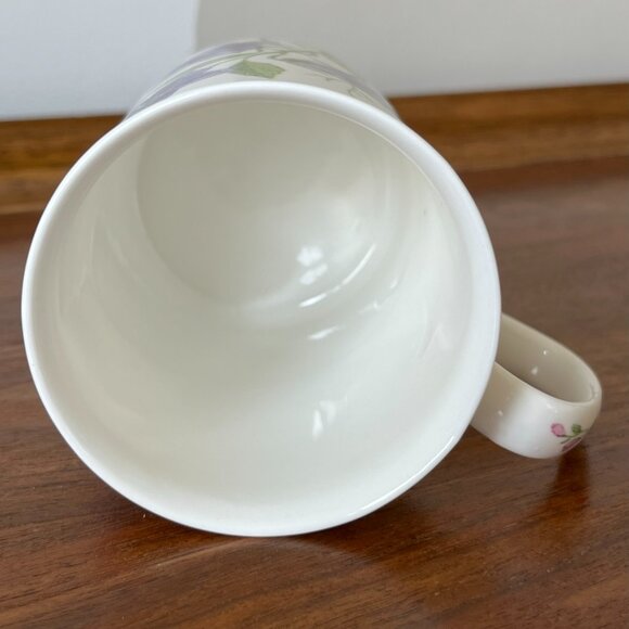 Roy Kirkham Fine Bone China "Countryside" Mug Floral Purple Lilies Vintage 2000 - Picture 7 of 9